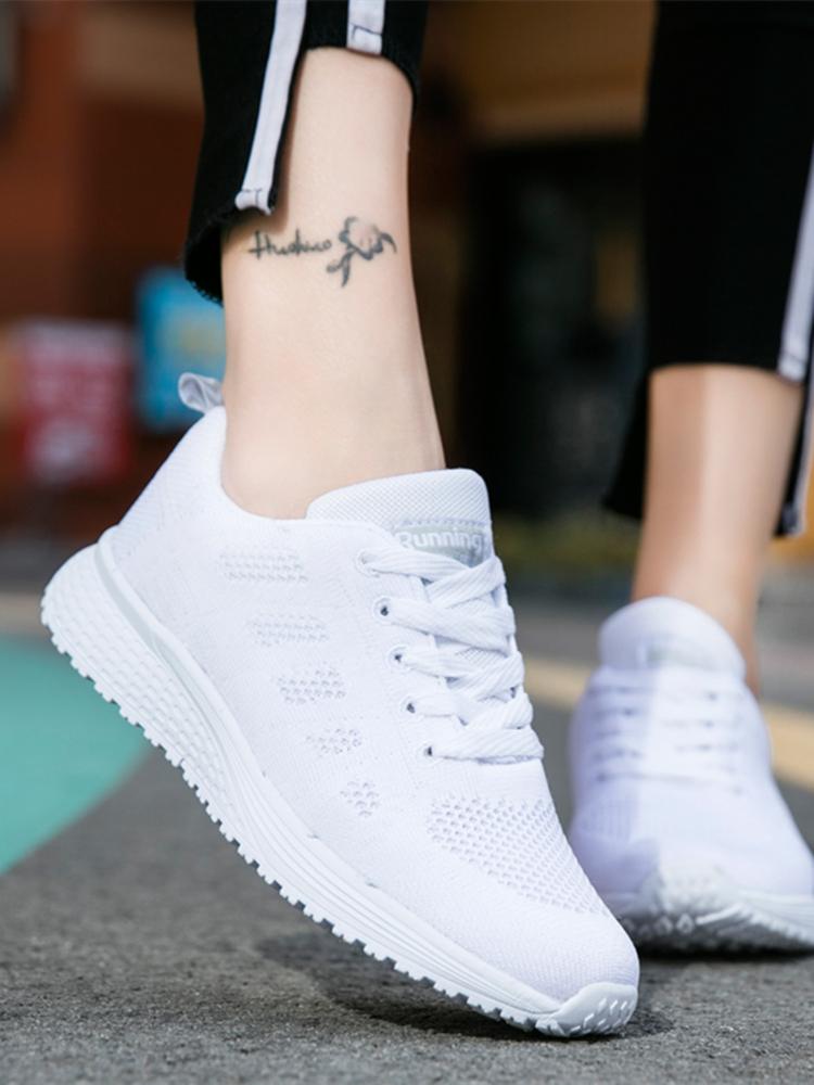 Модные женские повседневные кроссовки для бега, сетчатые, дышащие, для занятий спортом на открытом воздухе, плоские, удобные, для спорта, ходьбы, путешествий, теннисные туфли для женщин
