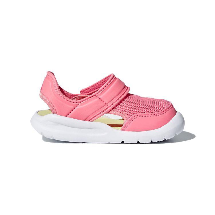 Adidas Fortaswim Space Leather Casual Sandals Baby Footwear Pink White AC8299