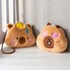 Blinking Capybara Key Ring Beeping Cartoon Animal Pendant Bag Hanging Capybara Plush Keychain  Kids