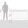 ASSEN Fence Panel Gray 170 x 130 cm Steel