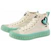 Kappa KOLUMN High top Skateboard Shoes Unisex White Green (Unisex) Skate Shoes KPCTGVS95 024