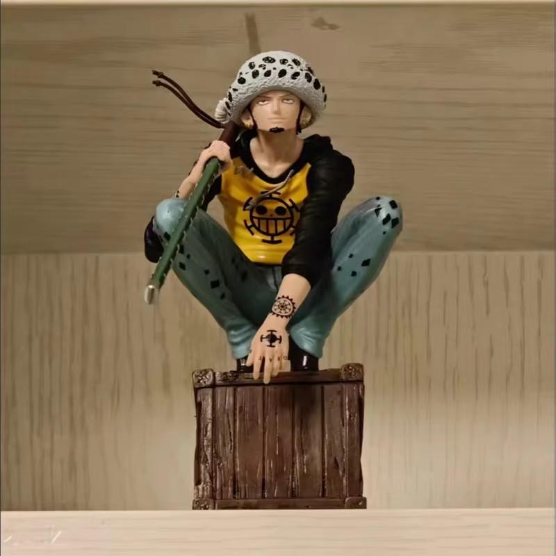 20 см Аниме Фигурка One Piece Приседающий Остров Призраков Трафальгар Д. Закон о воде Фигурки Сцена ПВХ Модель Статуя Украшение Игрушки Подарок