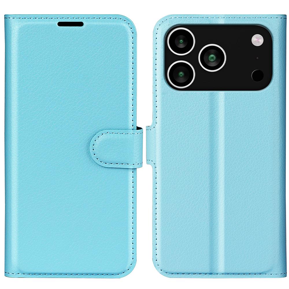 For iPhone 17 Pro Max Wallet Case Litchi Texture Shockproof Leather Flip Stand Phone Cover