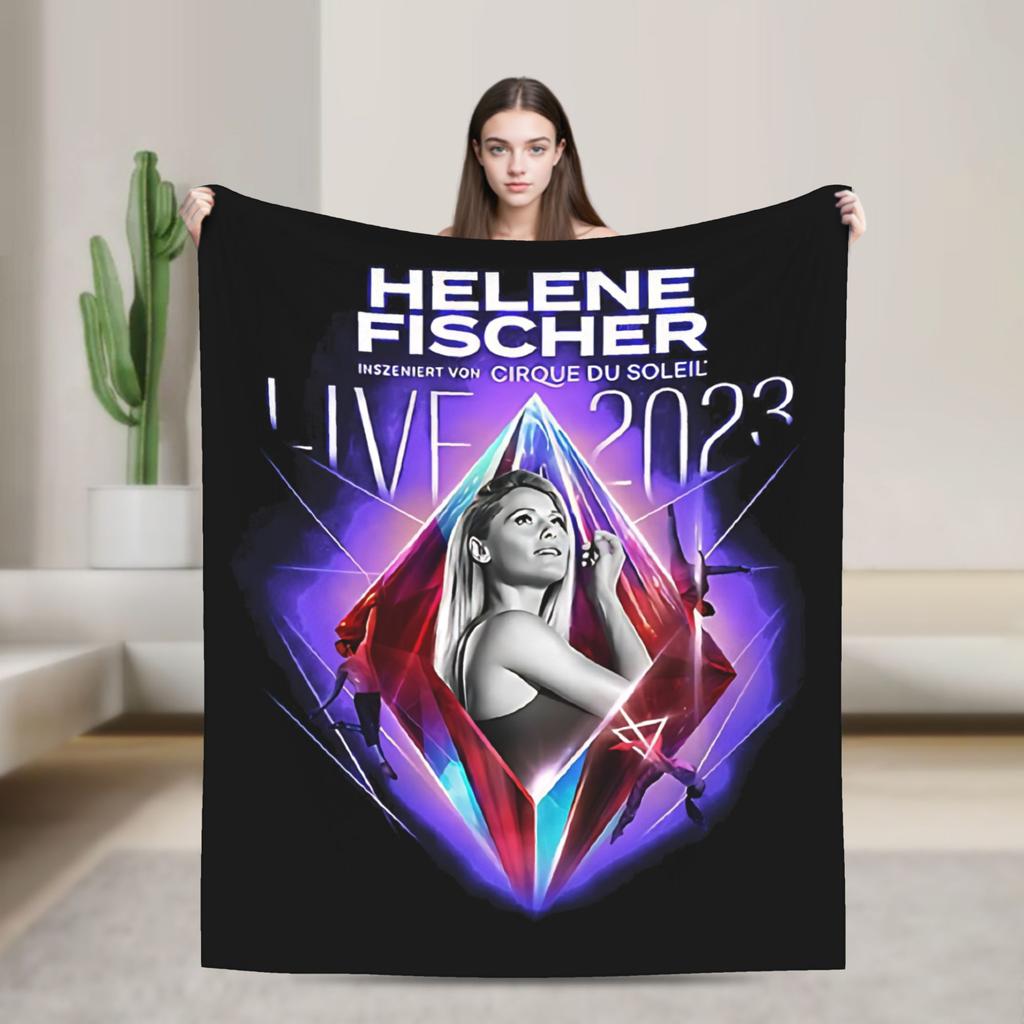 Helene Fischer German Singer Plush Blanket Kids  Flannel Throw Blanket For Living Room Super Soft Design Quality Bedspread