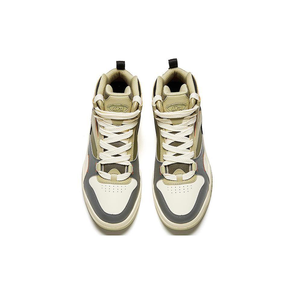 Anta Wave Shoes Comfortable Versatile Durable Mid-Top Sneakers Men Sneakers Green 912348088-3