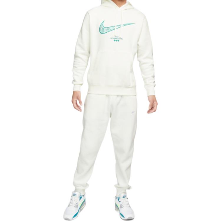 Nike Мужская флисовая толстовка с капюшоном для китайского Нового года, белые топы DQ5067-133