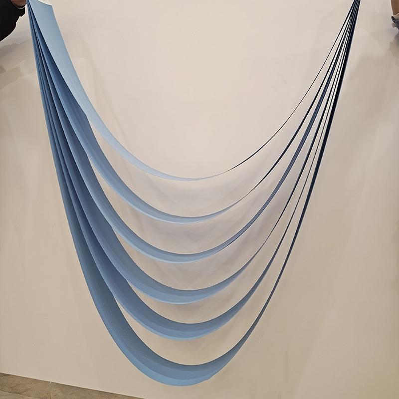 Wedding Ceiling Cloth Curtain 6 Layer Wave Curtain Drapery Fabric Draping Birthday Party Ceremony Reception Wall Hanging Decor