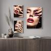 Мода Женщина в Маске Модель Красота Макияж Дизайн Ногтей Плакат Абстрактное Искусство Живопись Настенная Картина Украшение Дома Спальня HD Печать