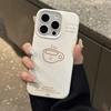 Творческий кофе подходит для Apple 16PROMAX мобильный телефон чехол iPhone 13 простой 14 силиконовый 12/11/15 анти-падение
