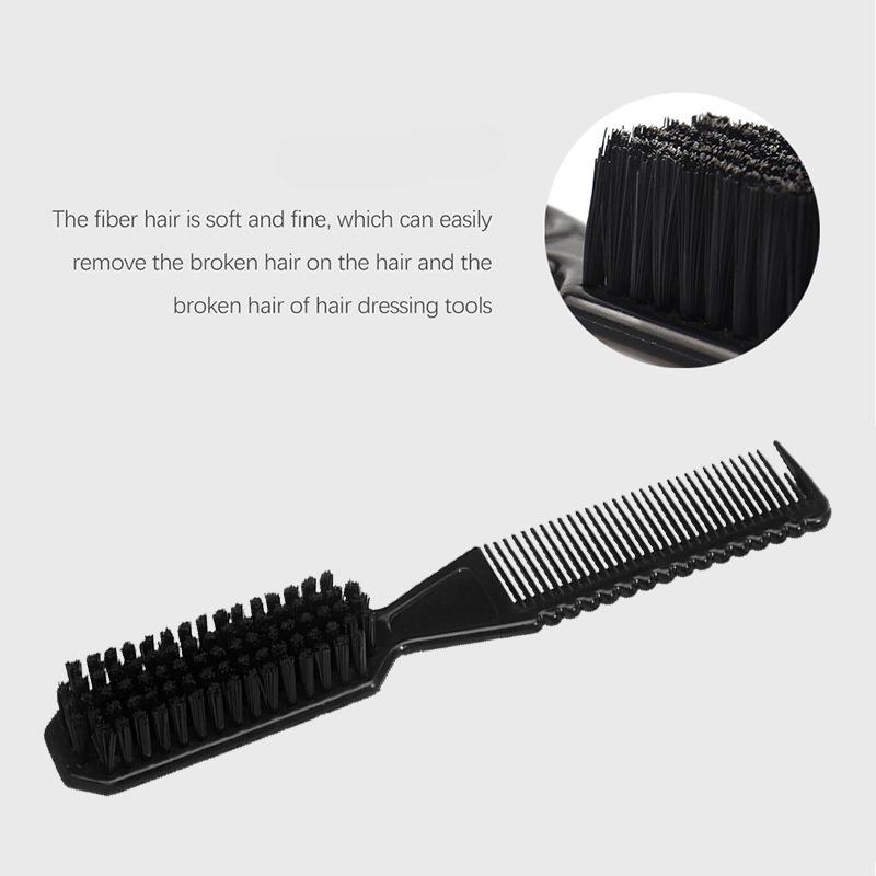 Multi Functional Fading Brush Hair Comb Nylon Bristles Men's Hairstyle Brush Tool Scissors Cleaning Brush