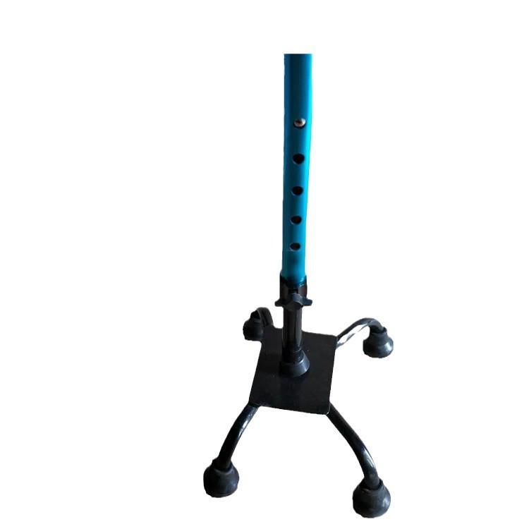 Регулируемая по высоте четырехопорная трость, телескопическая трость из алюминиевого сплава и нержавеющей стали для пожилых людей.