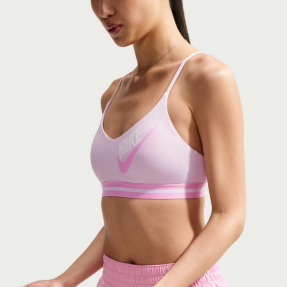 Nike Indy As W Nk Ls Логотип Бюстгальтер Мягкий Удобный Принт с Буквами Спортивный Бюстгальтер Женское нижнее белье IM9923-583