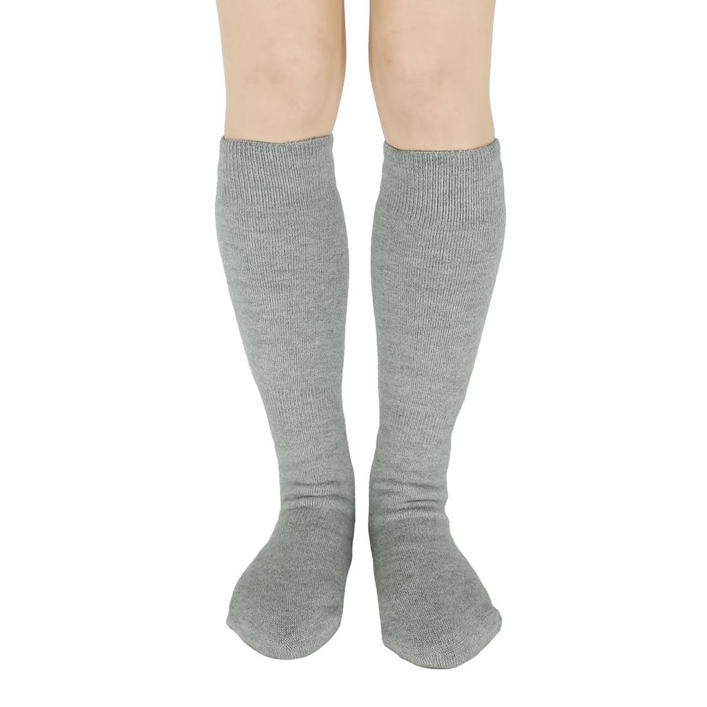 Mochihada Room Socks for Men and One Size Fits Cold Weather Protection Free Gray Inner Knee-High Women, Fleece-Lined, Warm, Thick, Most, (JP,