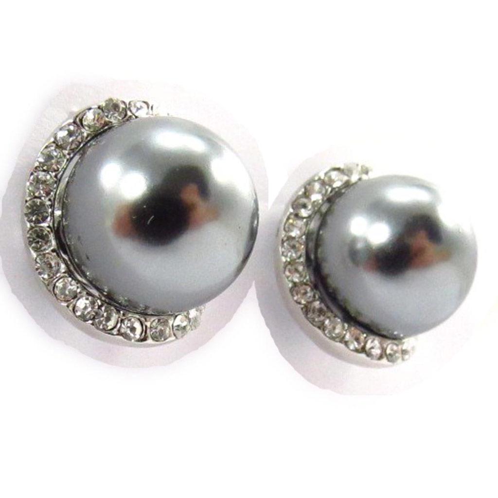 Les Trésors De Lily [J6816] — Серые дизайнерские серьги «Сисси»