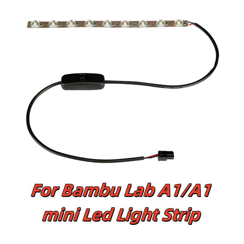 Аксессуары для 3D-принтера DIY для Bambu Lab A1/A1Mini Светодиодная лента Ra95 Заполняющий свет 24 В Сверхяркий свет холодного белого оттенка