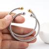Steel Wire C -Shaped Twist Bracelet Plated 18k Gold Boutique Couple Jewelry