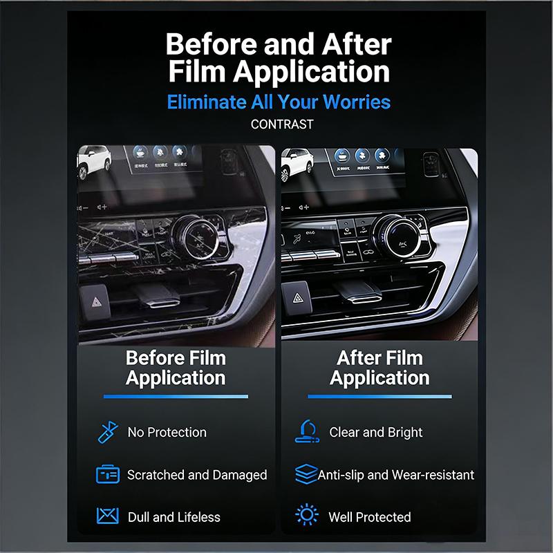 Fit for LYNK&CO 900 2025 Clear TPU PPF Anti Scratch Center Console Dashboard Navigation Interior Repair Protective Sticker Kit