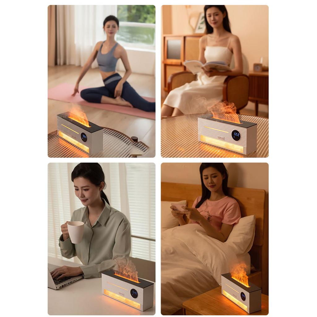 Каменный пламенный ароматерапевтический аппарат увлажнитель воздуха домашний настольный увлажнитель воздуха имитация пламени каменный увлажнитель воздуха