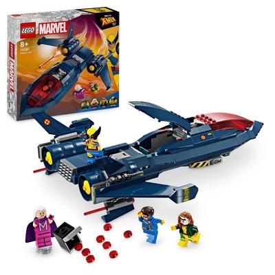 LEGO® 76281 Marvel X-Jet Людей Икс, Игрушечный Самолет, Истребитель с Минифигурками Супергероев : Росомаха