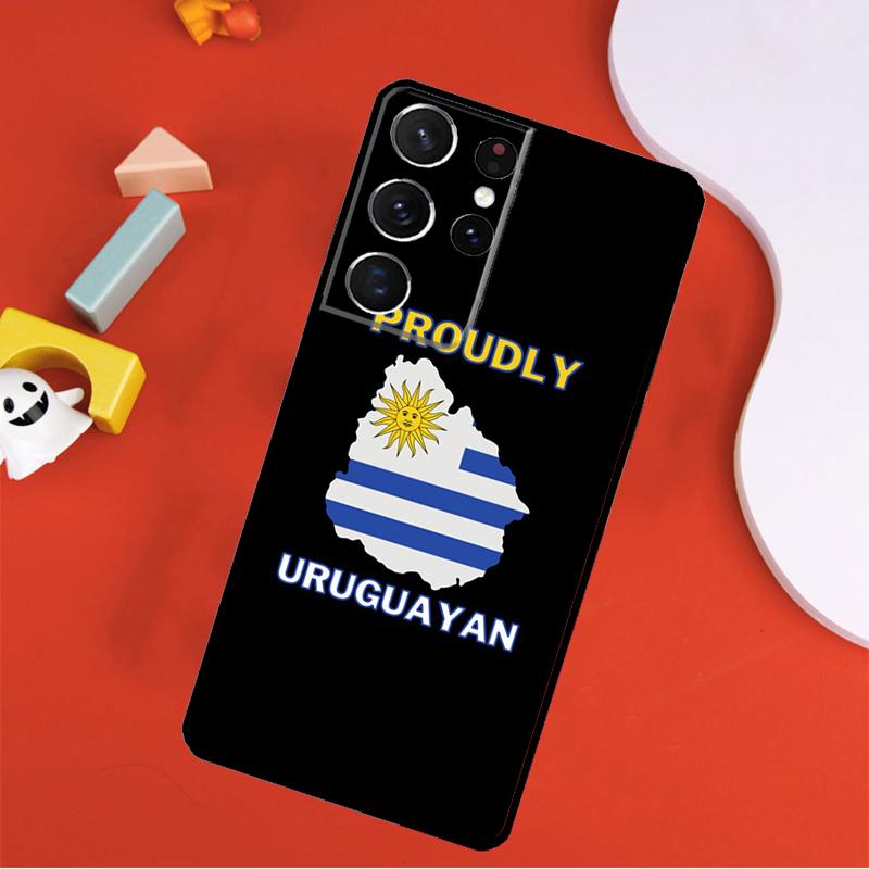 Uruguay Flag Phone Case For Samsung Galaxy S25 Ultra S9 S10 S20 FE S21 S22 S23 S24 Plus S24 Ultra Cover