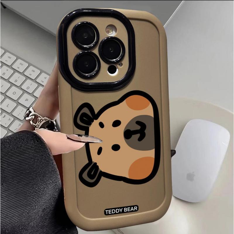 Мультяшная белка Подходит для чехла для телефона Apple iPhone16 15 Противоударный 14plus13 Пухлый 12mini Защитный чехол