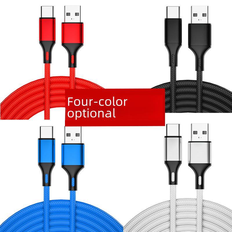 Braided Type-C Fast Charging Cable for Huawei & Apple, MFi Certified, 2.4A