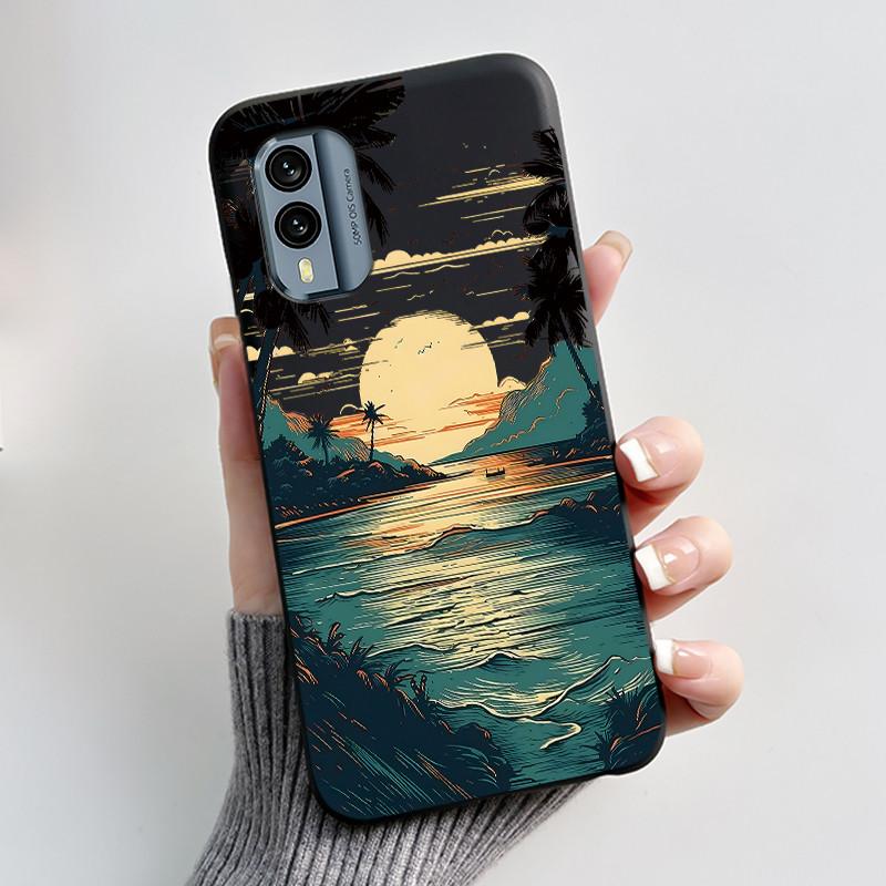 Shockproof Bumper Soft Cover For Nokia X30 5G Cute New Design Pattern Shell For Nokia XR21 With Jelly Color Viral Black Case