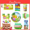 Colorful Dinosaur Volcano Theme Party Set For Kids With Complete Tableware Decoration