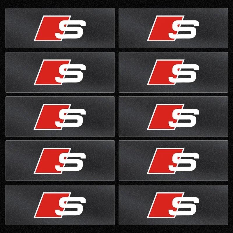 Car Steering Wheel 3D Sticker Decals Emblem Badge Car Styling For Audi A8 A5 A6 C5 C6 C7 A7 A3 A4 B5 B6 B7 B8 B9 D3 Q3 Q5 Q7 TT