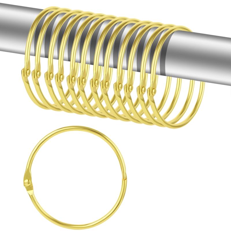 12 шт. колец для душевой занавески, железные крючки для душевой занавески, О-образные кольца, крючок, легко скользящий по душевой штанге в ванной комнате