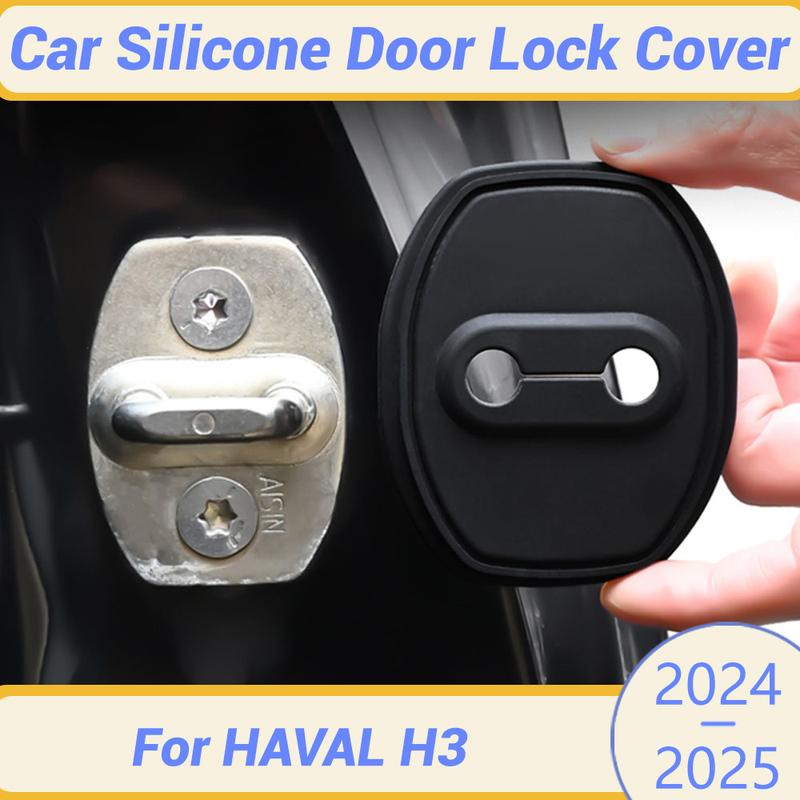 Для HAVAL H3 2024 2025 Силиконовая Защитная Крышка Пряжки Замка Двери Автомобиля Эластичная Противоударная Амортизирующая Подушка