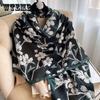 Luxury Brand Autumn and Winter Women New Style Fashion Color Matching Print Silk Scarf Lady Popular Headcloth Beach Shawl