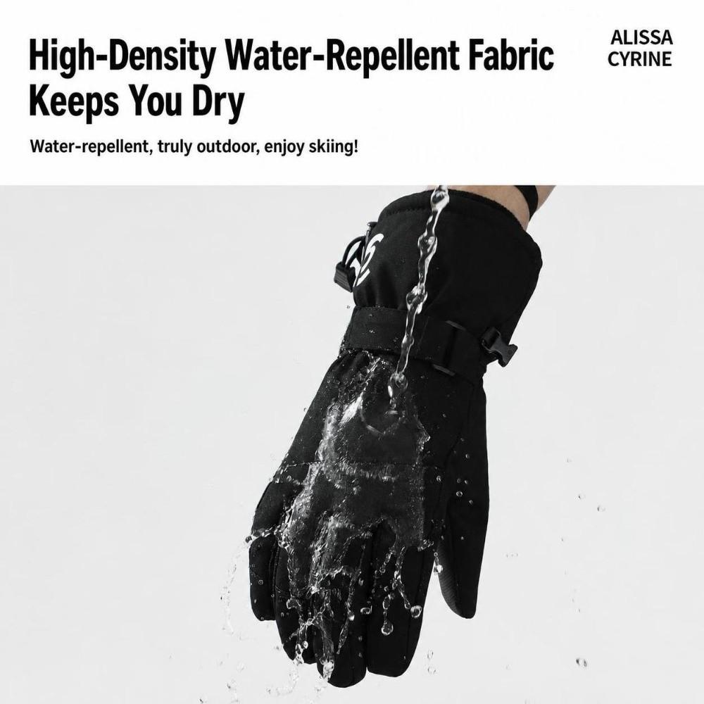Keep Warm Snowboard Gloves Cold-proof Snow Gloves Trendy Skiing Gloves  for Men Women