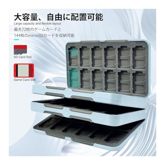 Game card case Compatible with game card Switch/Lite/OLED, magnetic opening/closing, hard shell, neat storage, scratch resistant, dust resistant,