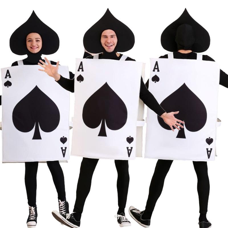 Unique And Trendy Halloween Costume Cosplay Poker Jumpsuit For Men And Women