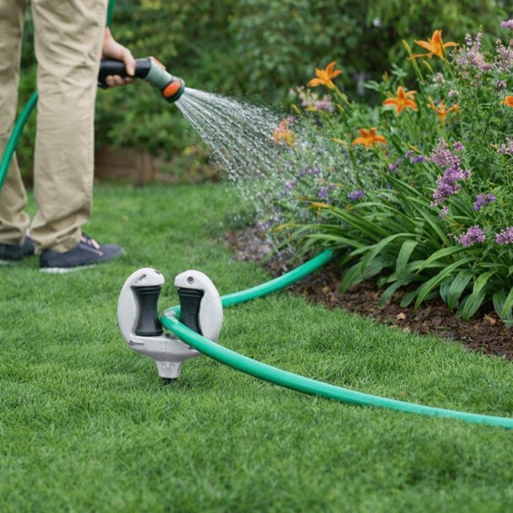 Durable Hose Guide Holder Roller Top Hose Guide Spike Practical Garden Hose Guide Lawn Watering