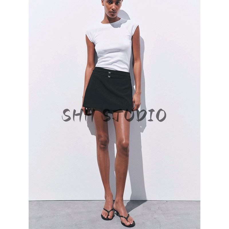 Spring and Summer New Women's Clothing French Preppy Style with Belt High Waist Temperament Wild Casual Culottes 2823536