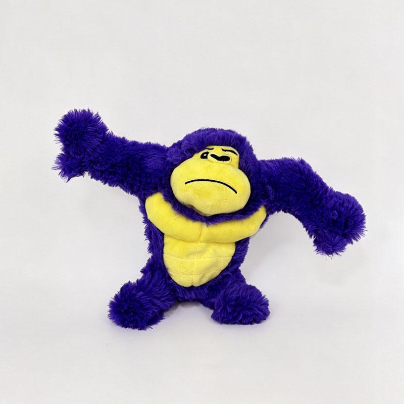 Fun Dog Gorilla Plush Toy with Crumpled Paper Noise, Anti-bite, Interactive Puppy Toy, Decompression