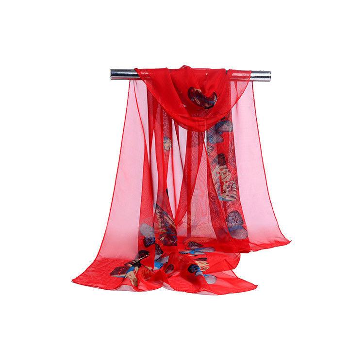 Теплые женские шарфы, новые стили на весну и лето, шифоновые шарфы с принтом, длинные и универсальные шарфы