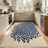 Modern Abstract Washable Kitchen Carpet Decoration Bedroom Soft Non Slip Bedside Mat Blue White Lounge Fluffy Large Area Rug