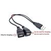 A-Male To 2 A-Female USB2.0 Power Adapter Power Cord Y Cable USB Extension Data Cables Y Splitter