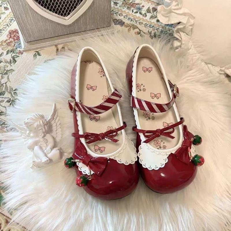 Туфли Sweet Cute Lolita Женские кожаные туфли 2026 Осень Новые женские туфли Мэри Джейн Простые универсальные женские туфли на плоской подошве повседневные
