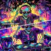 TUGCAY Blacklight Skull Tapestry UV Reactive Skeleton Tapestry Funny Music Tapestries Wall Hanging for Bedroom Dorm Party Decor (51.2 x 59.1 inches)