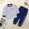 Winter Kids Long Sleeve O Neck T Shirt Pants Set Casual Baggy 2pcs Suit Cotton Cartoon Printes Outfit