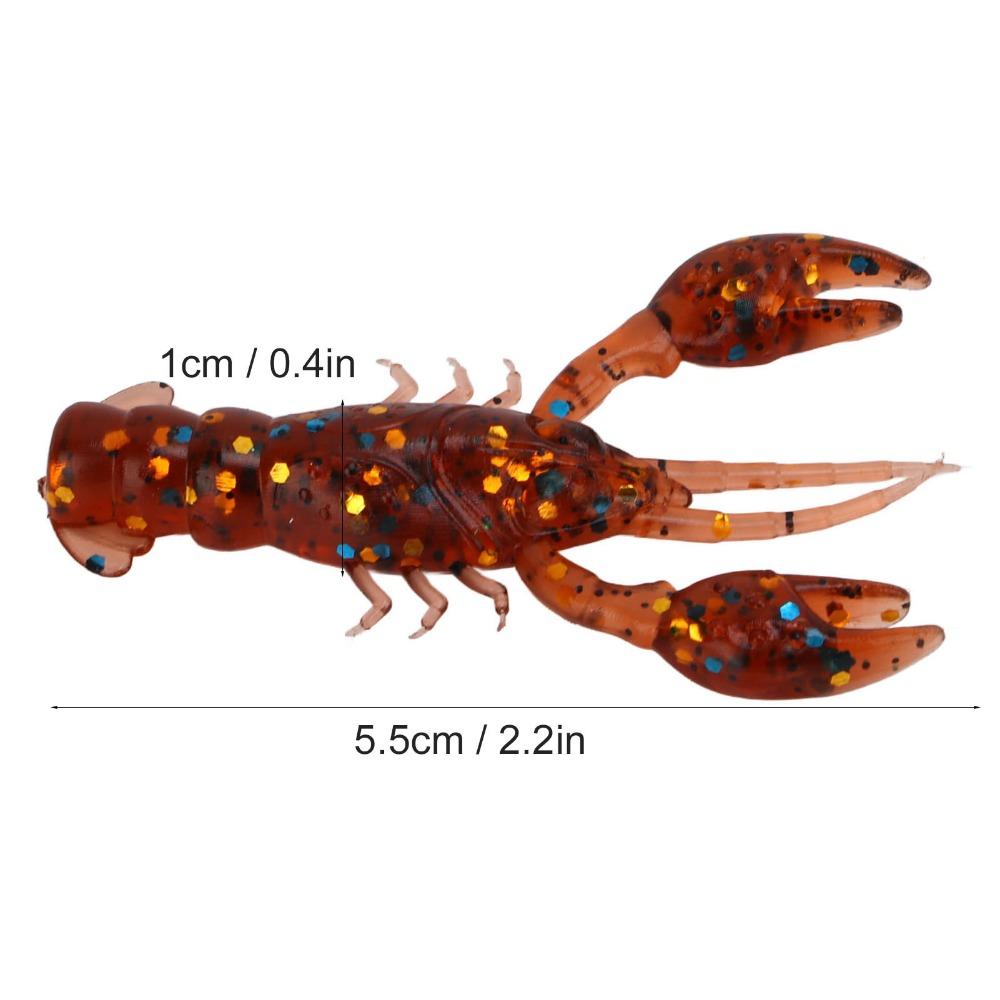 20PCS Soft Crawdad Bait PVC Artificial Lure Durable Fishing Lure  Saltwater Fishing