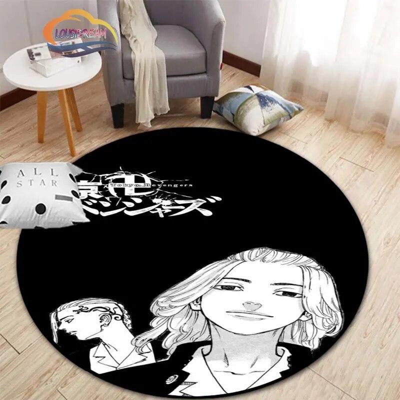 Аниме Токио Мстители круглый ковер мультфильм коврик для гостиной кухни столовой детские коврики коврик для йоги