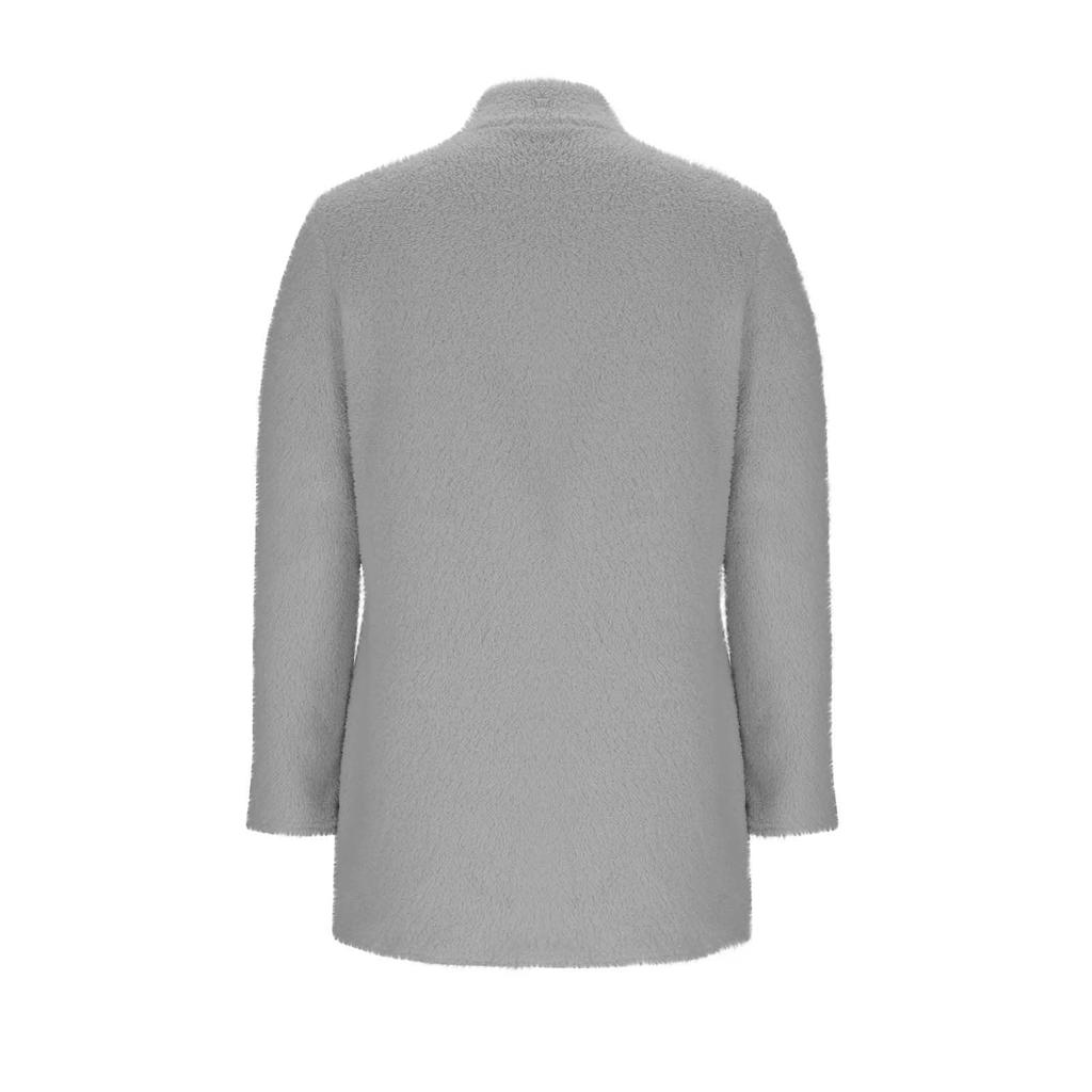 Женская толстовка со стоячим воротником, уютный пуловер, мягкий свитер, модный свободный топ для осени.