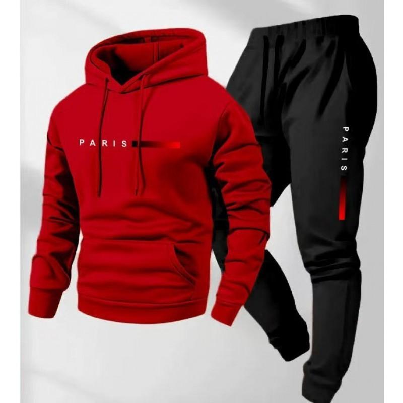 Mens Oversized Hooded Sweatshirt Set Long Sleeve Top Pants Winter Casual Tracksuit