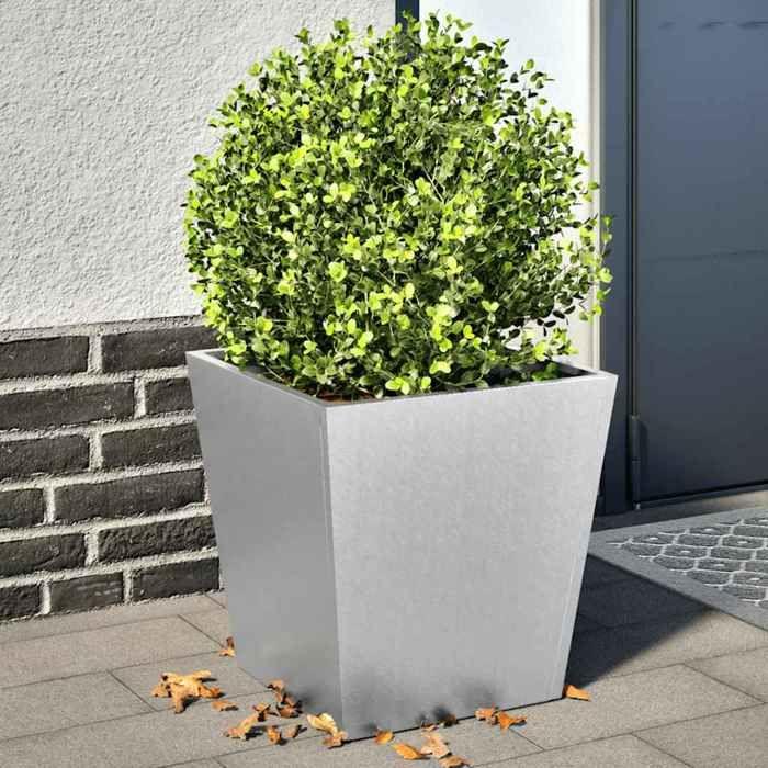 VidaXL Planters 2 Pcs 40x40x40 Cm Galvanized Steel, Outdoor Planter, Flower Box, Garden Box 851063