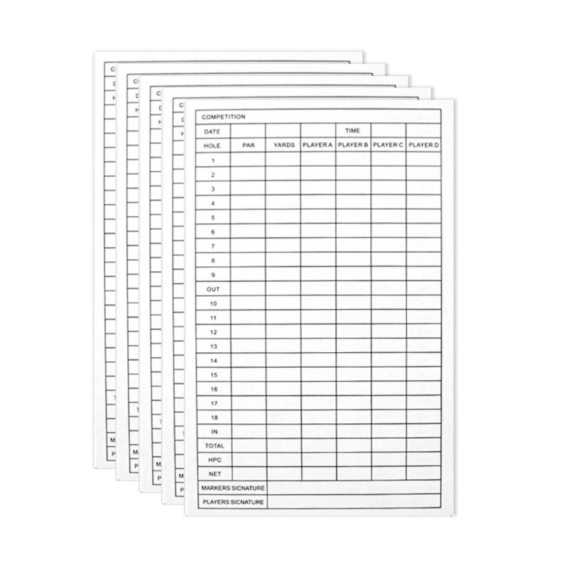 5/10pcs Coated Paper Score Cards Golf Scorecard Portable Golf Score Sheet Record Scores Keeper Sports Accessory